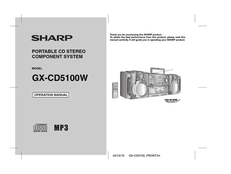 Sharp GX-CD5100W User manual Sharp GX-CD5100W User manual