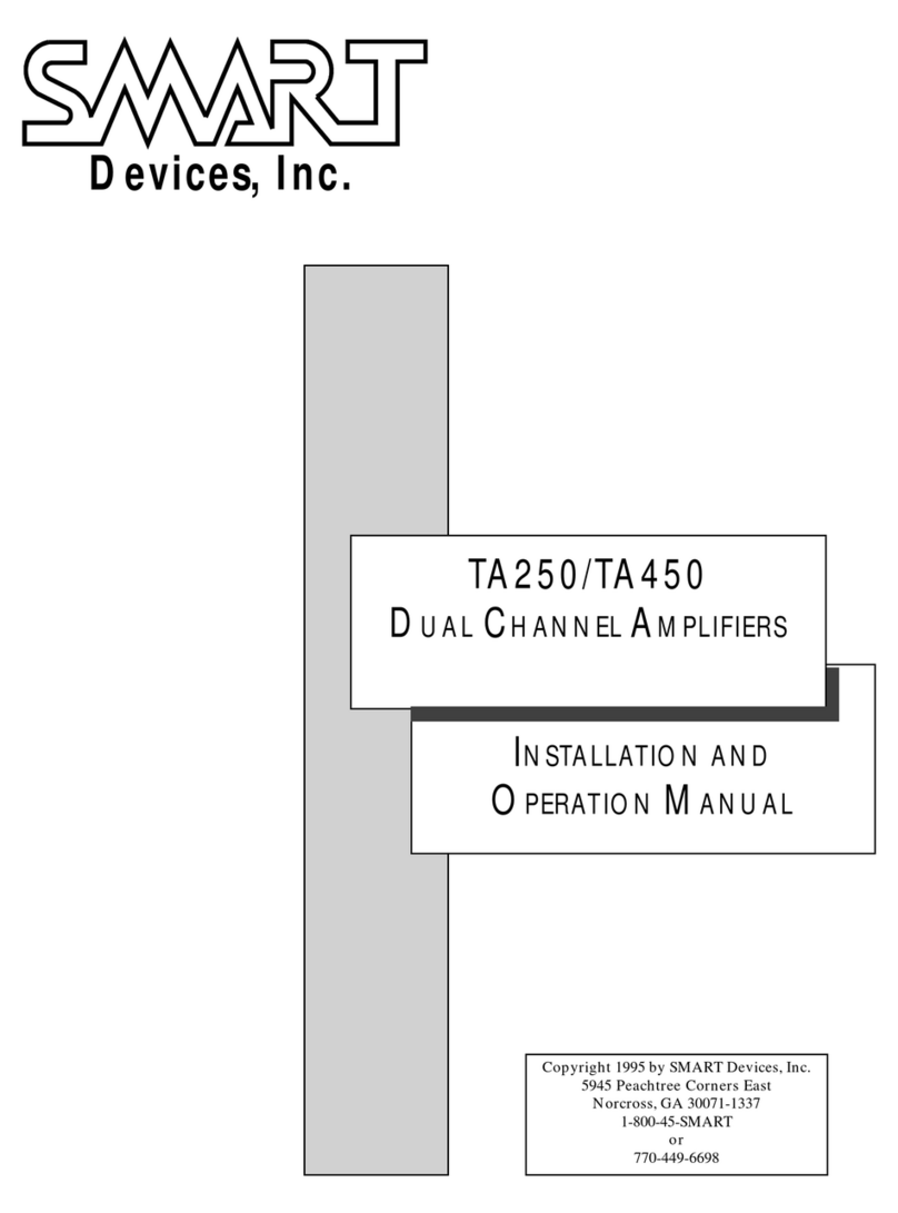 SMART TA250 Installation and operation manual