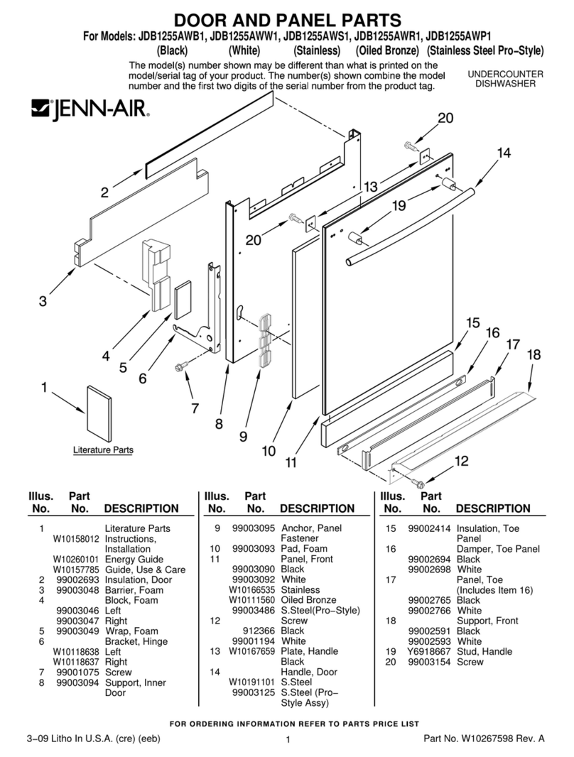 Jenn-Air JDB1255AWB1 User manual
