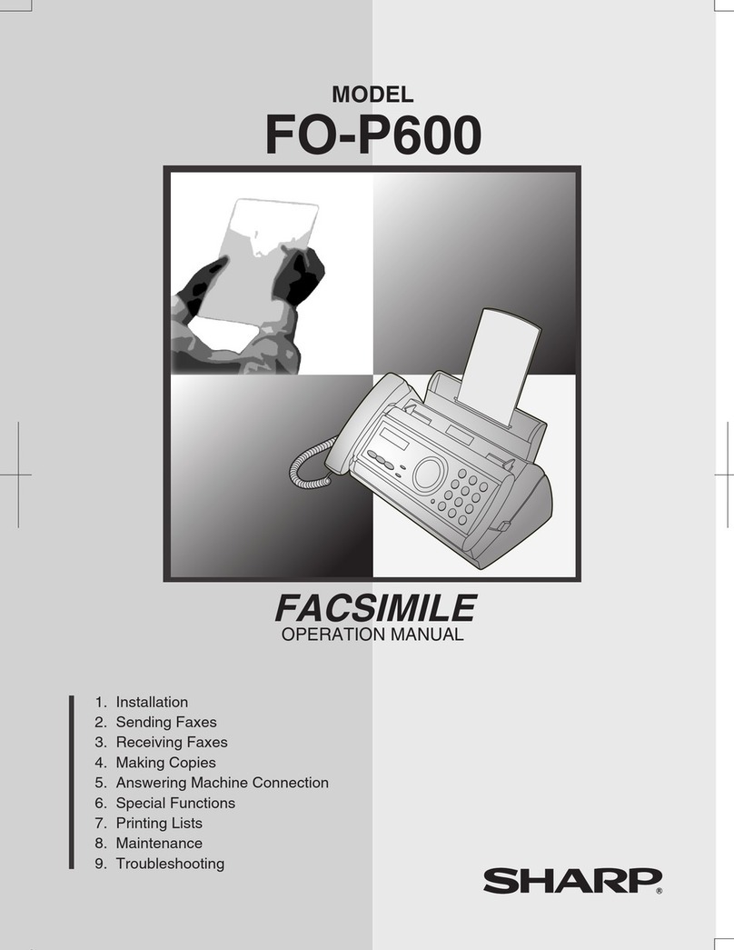 Sharp FO-P600 User manual