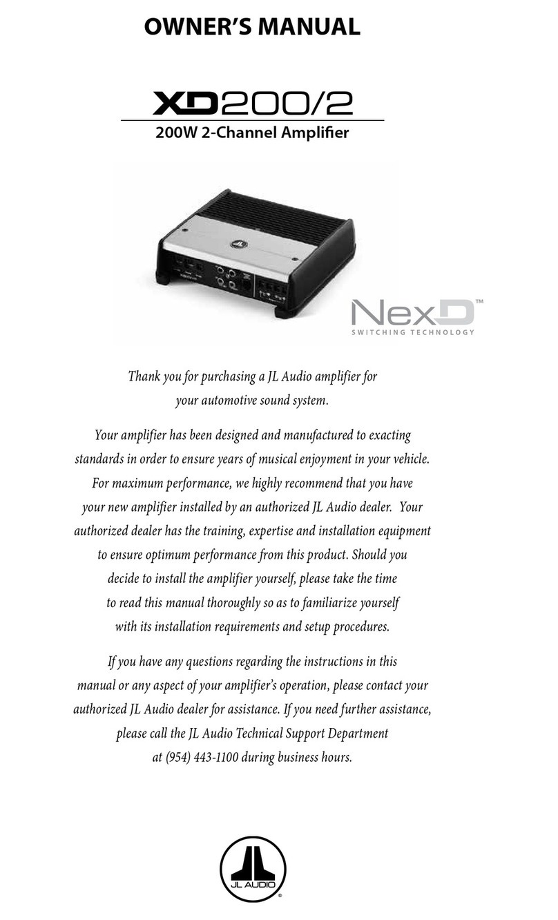 JL Audio NexD XD200/2 User manual