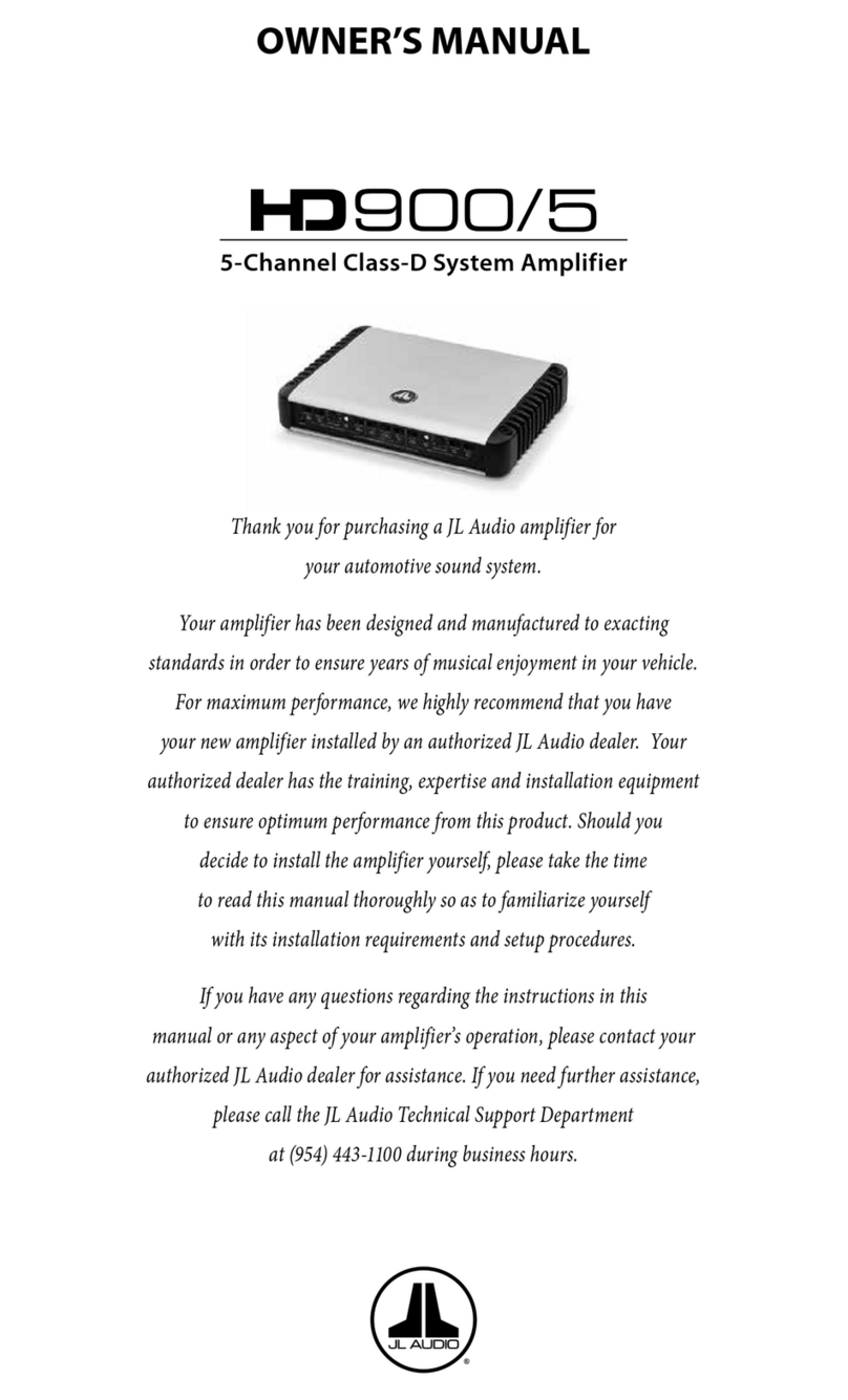 JL Audio HD900/5 User manual