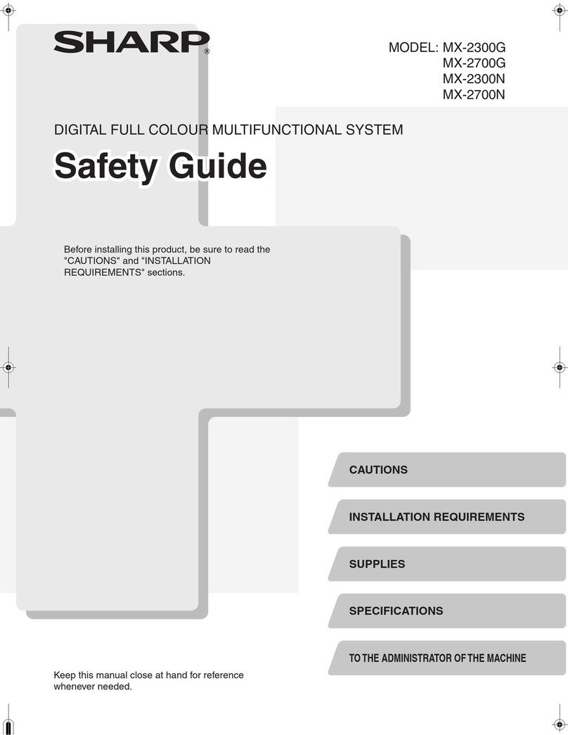 Sharp MX-2300G Installation and operating manual