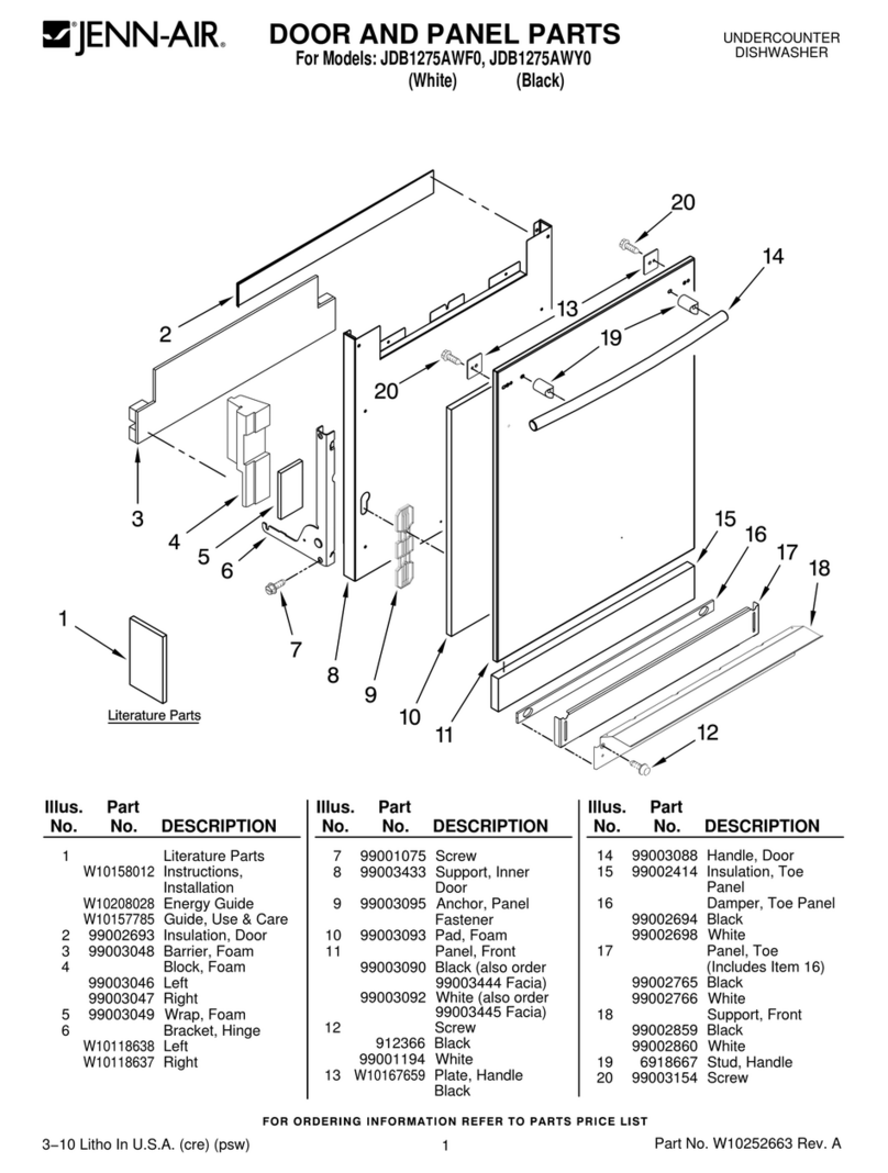 Jenn-Air JDB1275AWF0 User manual
