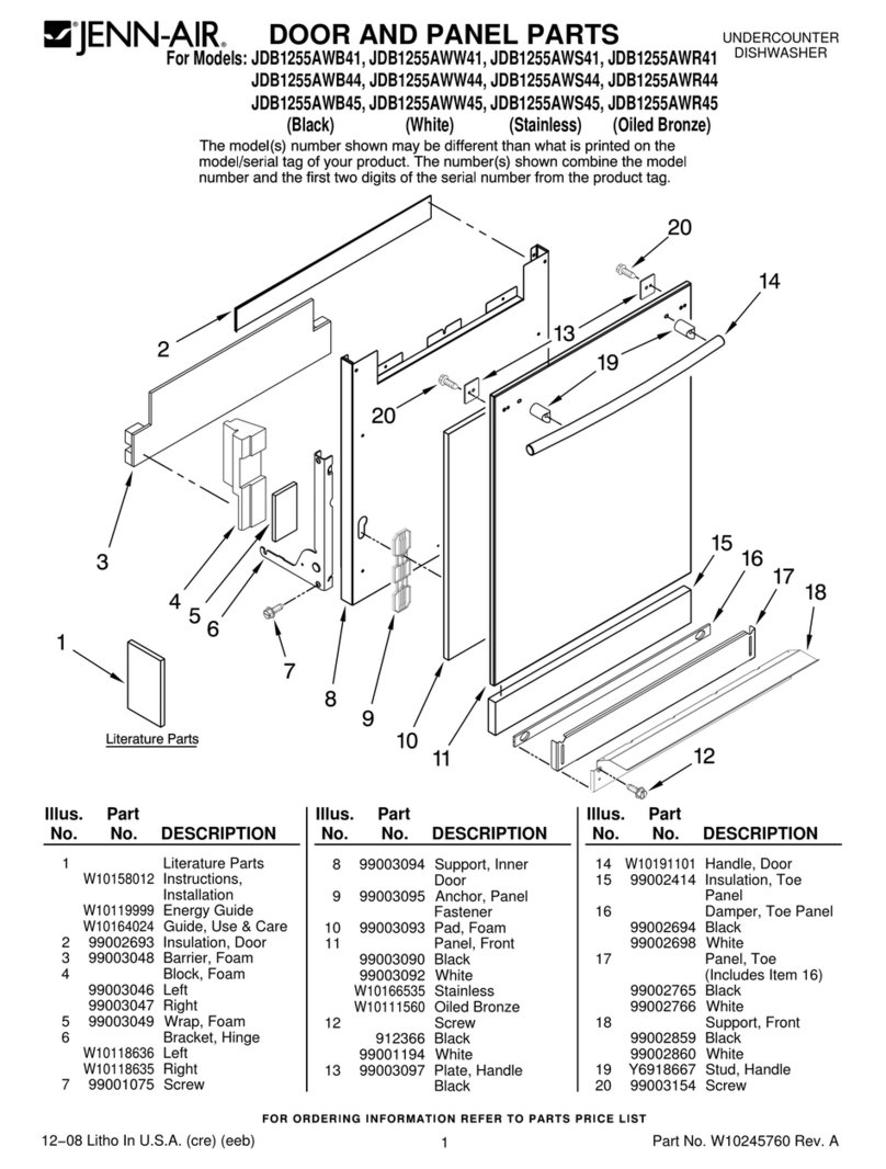 Jenn-Air JDB1255AWB44 User manual