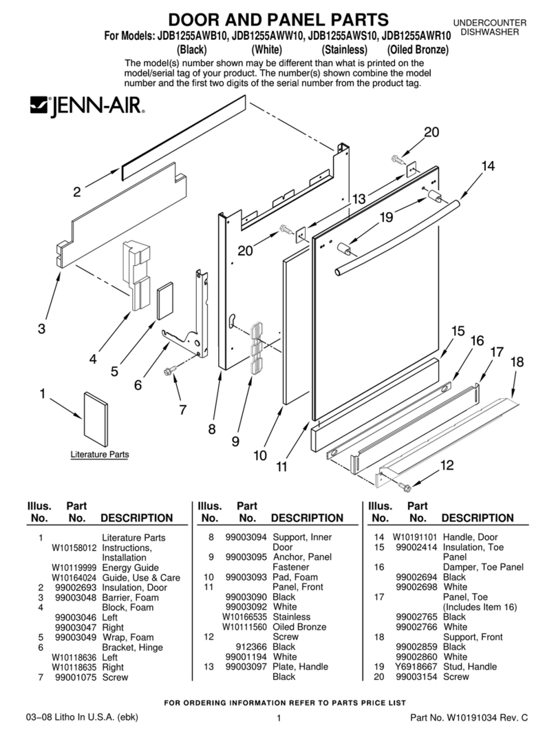 Jenn-Air JDB1255AWB10 User manual