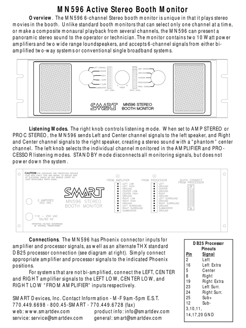 SMART MN596 Active Stereo Booth Monitor Installation guide