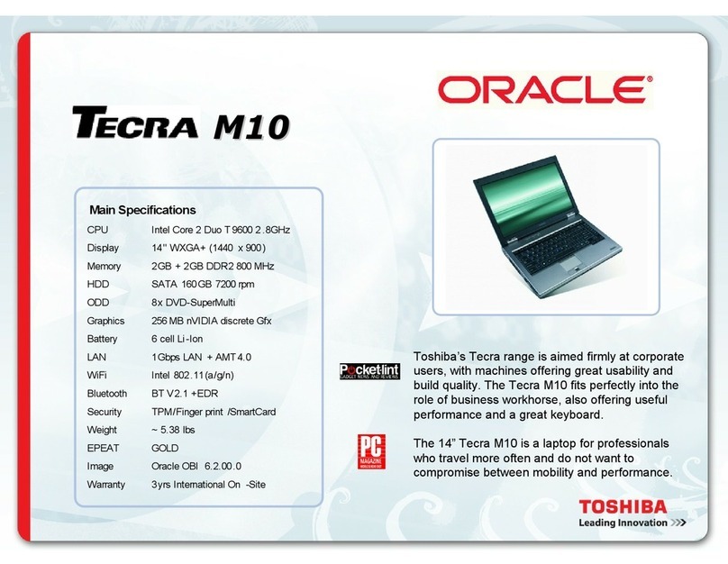 Toshiba Tecra M10 User manual