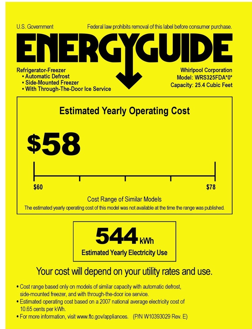 Whirlpool WRS325FDAB Energy guide Whirlpool WRS325FDAB Energy guide