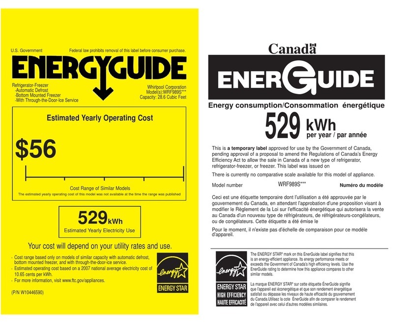 Whirlpool WRF989SDAB Energy guide