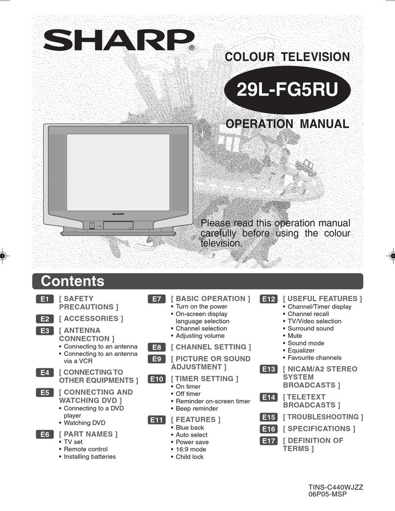 Sharp 29L-FG5RU User manual Sharp 29L-FG5RU User manual
