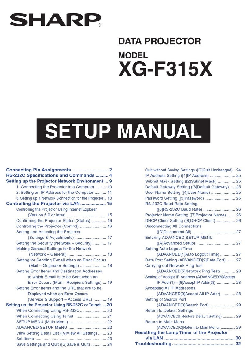 Sharp XG-F315X User guide