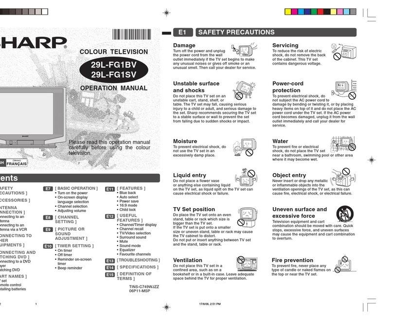 Sharp 29L-FG1BV User manual