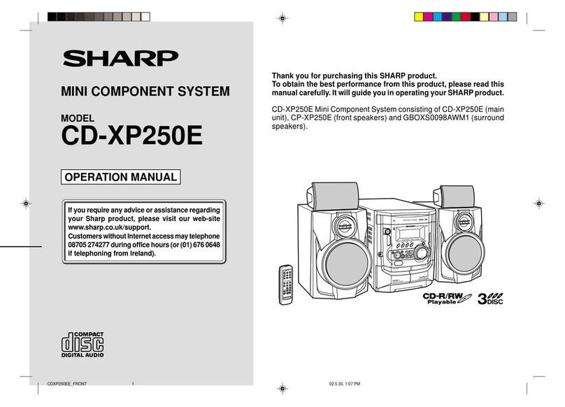 Sharp CD-XP250E User manual