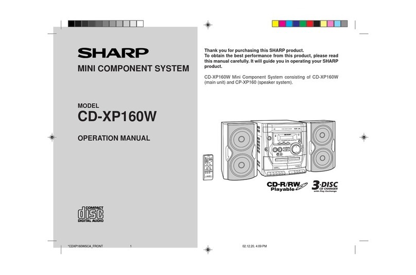 Sharp CD-XP160W User manual