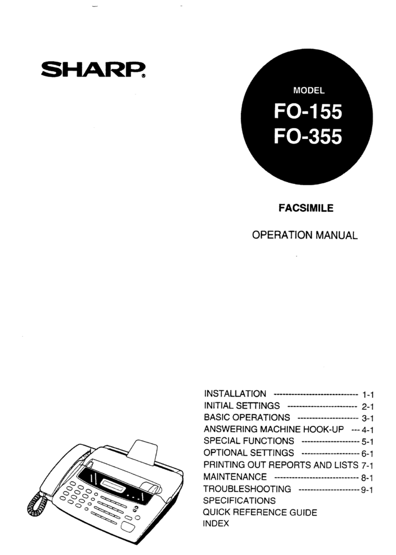 Sharp FO-155 Operation manual