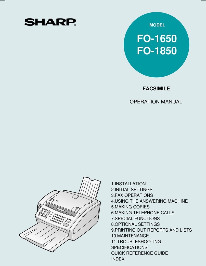 Sharp FO-1650 User manual