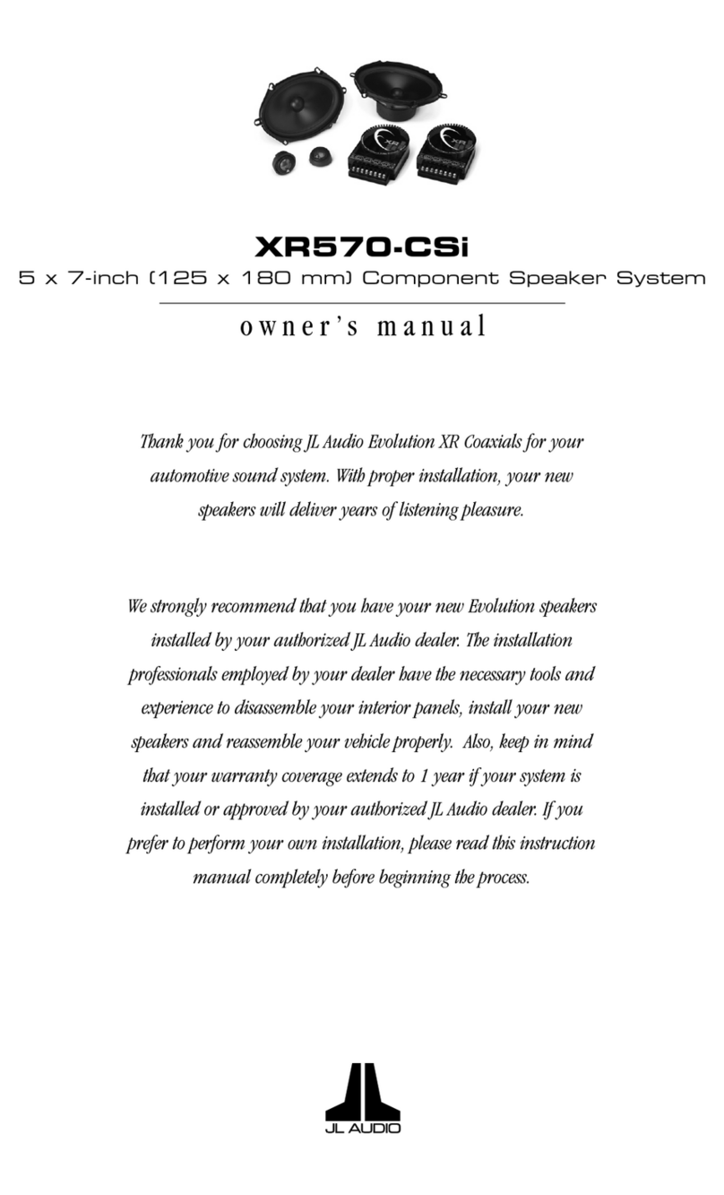 JL Audio XR570-CSi owner's manual