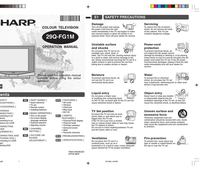Sharp 29Q-FG1M User manual Sharp 29Q-FG1M User manual