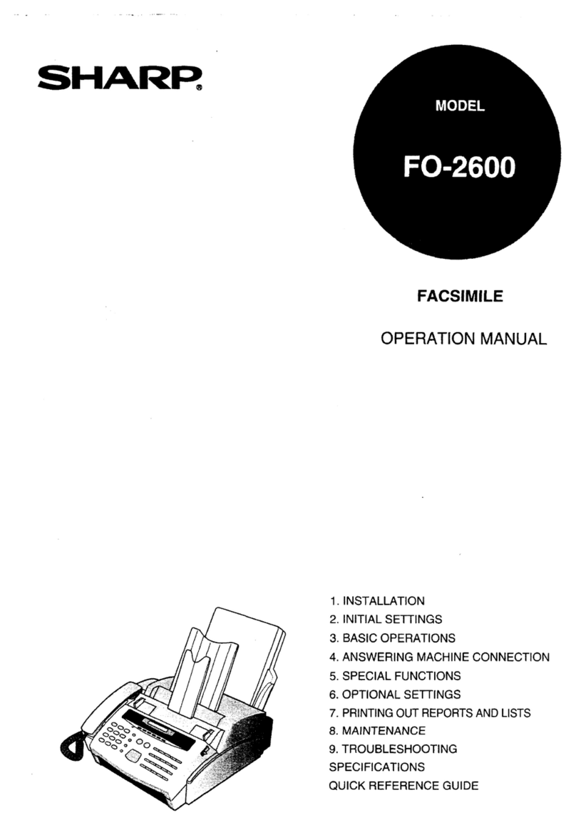Sharp FO-2600 User manual