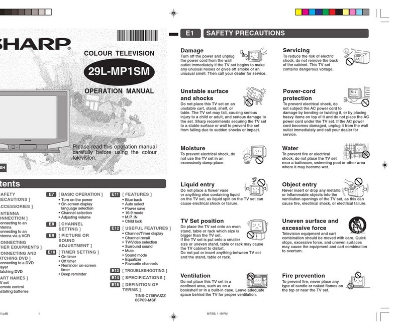 Sharp 29L-MP1SM User manual