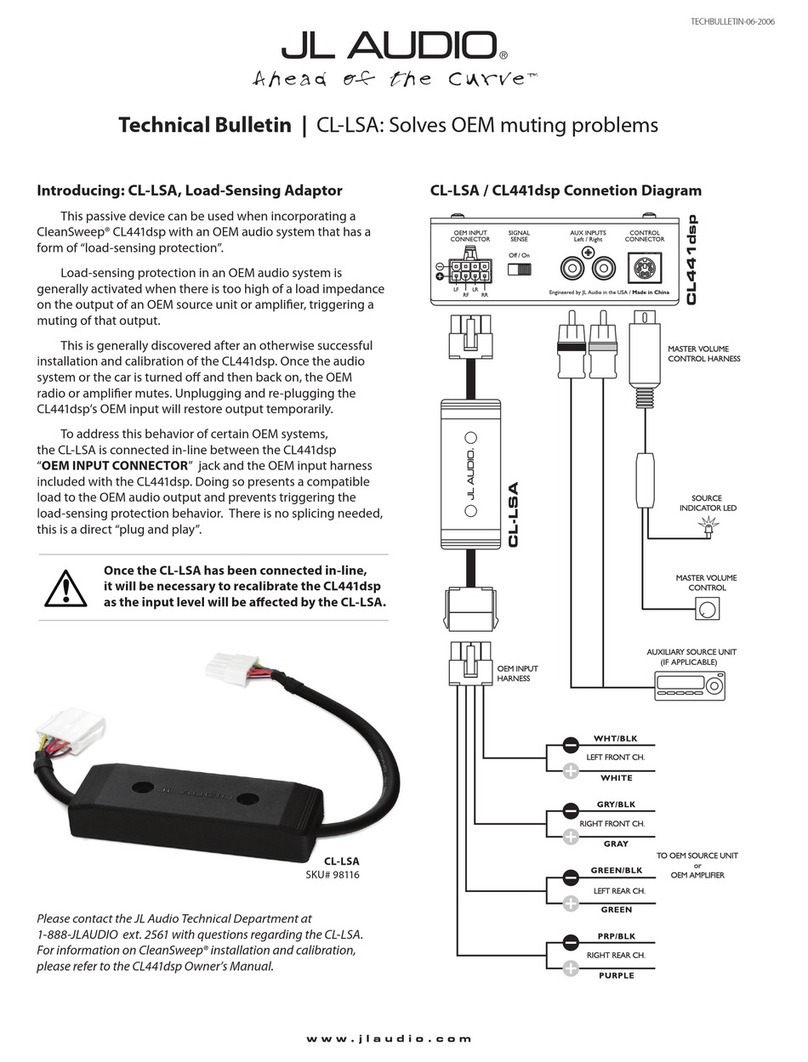 JL Audio CL-LSA User manual