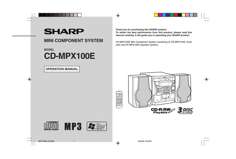 Sharp CD-MPX100E User manual