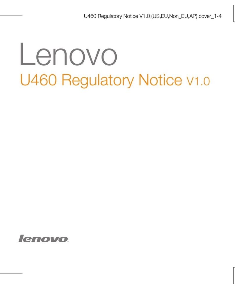 Lenovo IdeaPad U460 Operation and maintenance manual