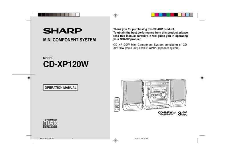 Sharp CD-XP120W User manual