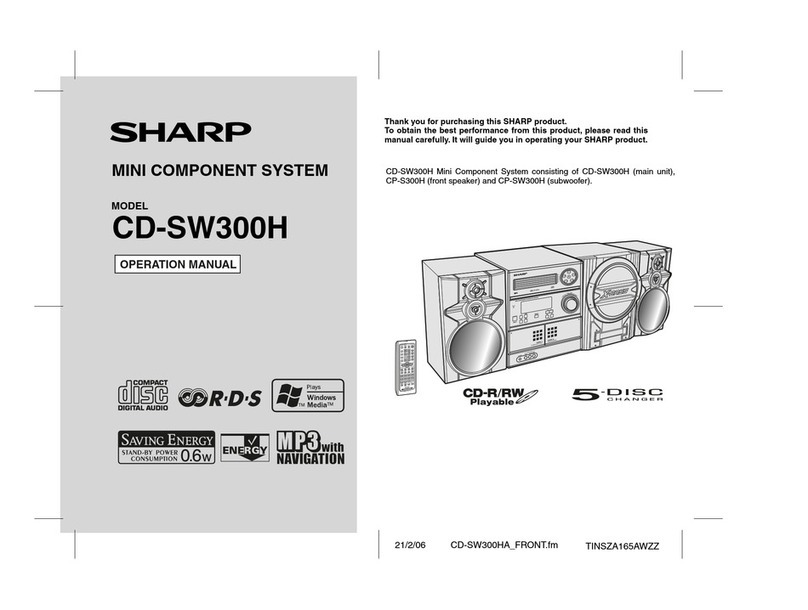 Sharp CD-SW300H User manual Sharp CD-SW300H User manual