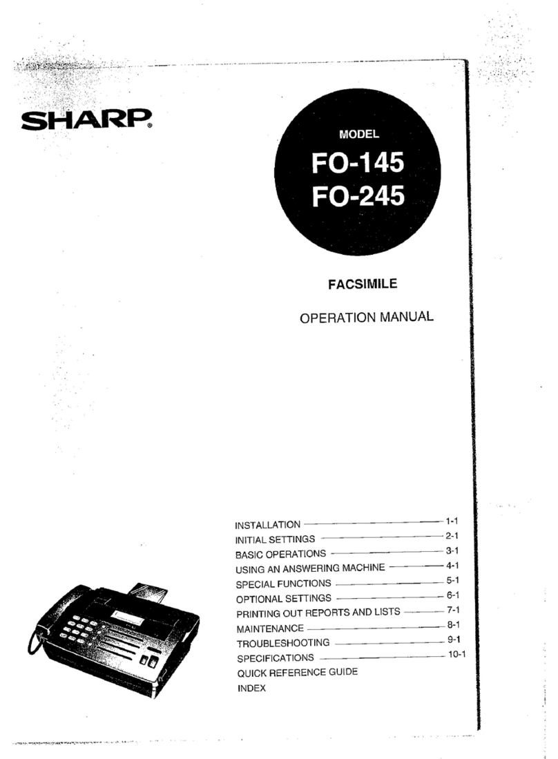 Sharp FO-145 User manual