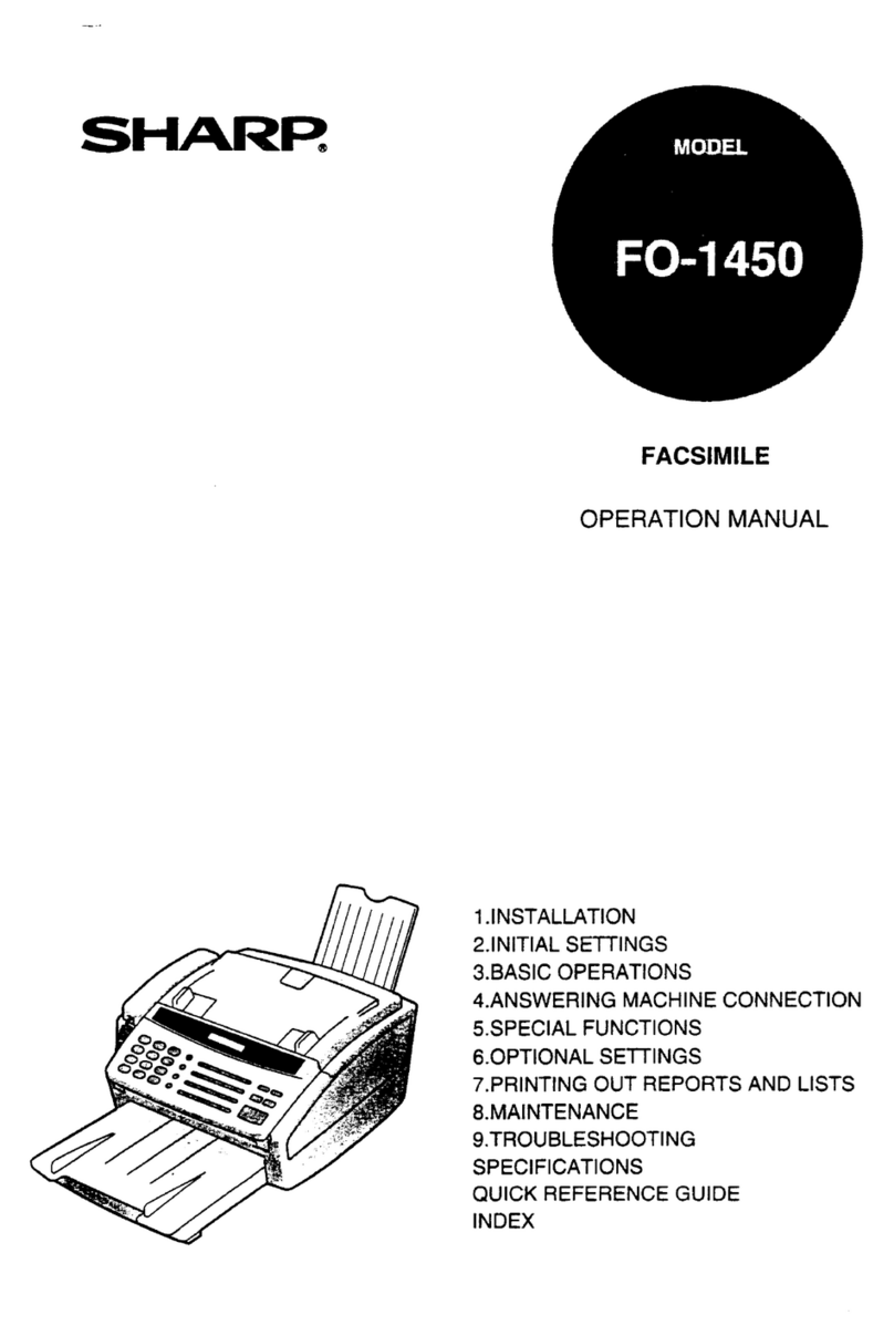 Sharp FO-1450 User manual Sharp FO-1450 User manual