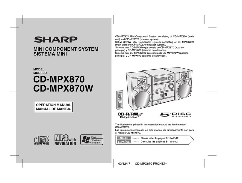 Sharp CD-MPX870 User manual Sharp CD-MPX870 User manual