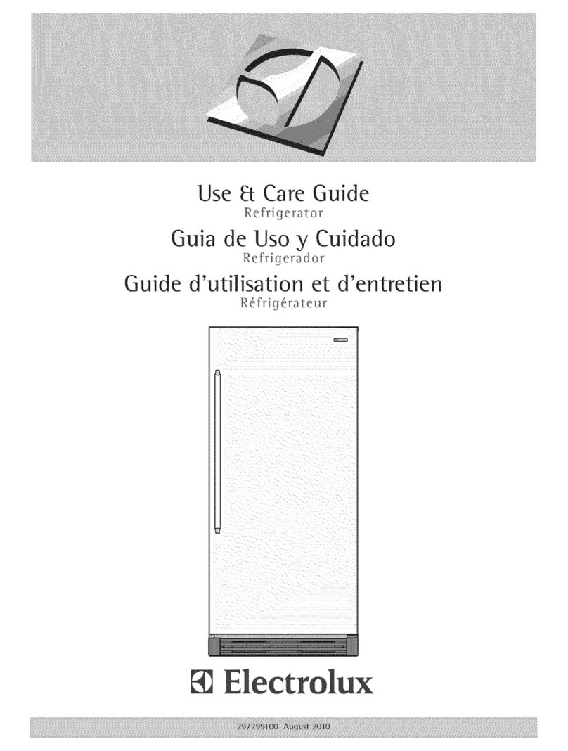Electrolux Refrigerator User manual