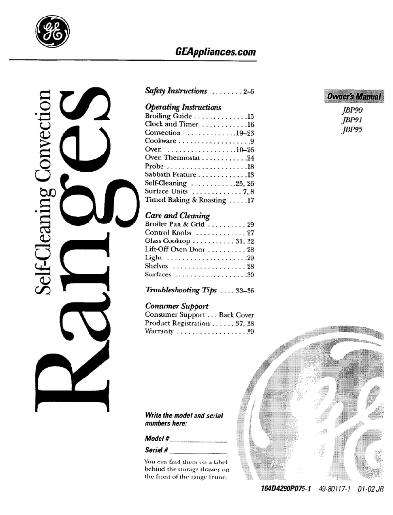 GE JBP90 User manual