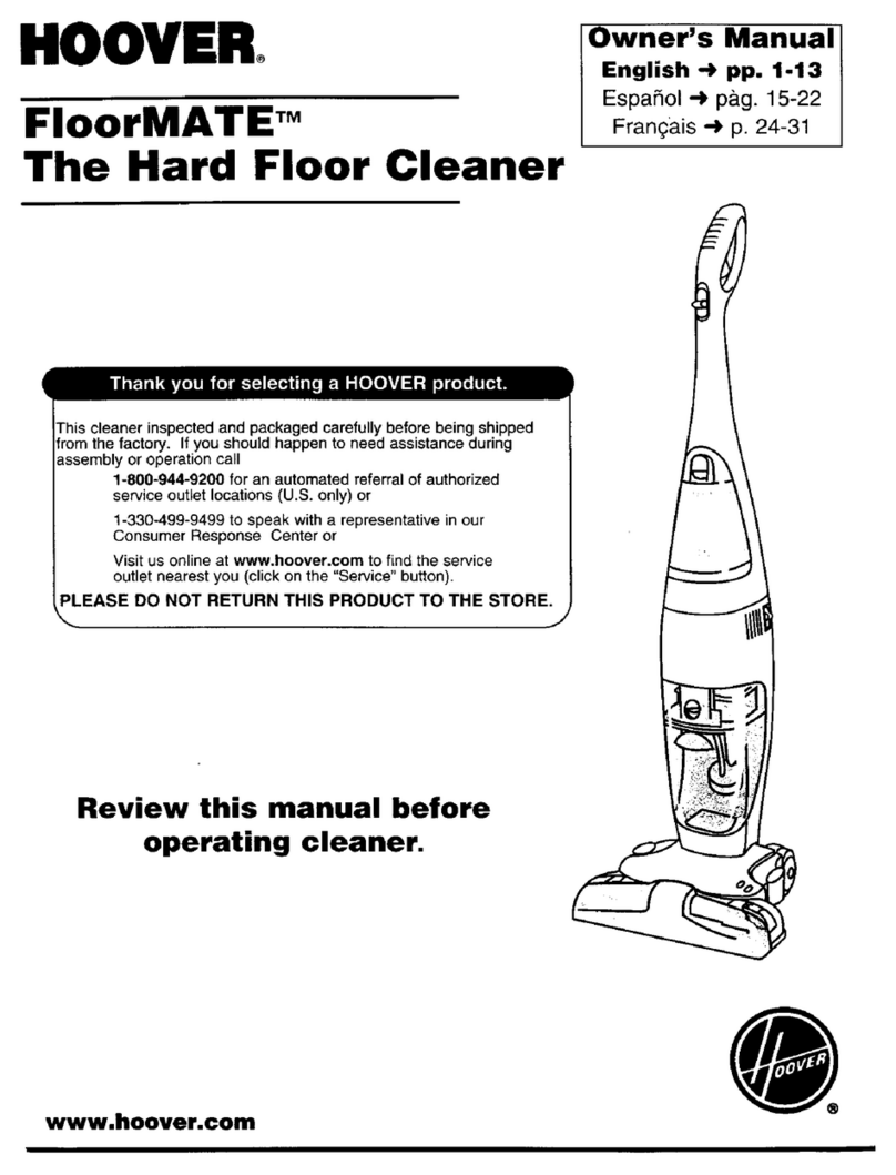 Hoover FloorMATE Hard Floor Cleaner User manual
