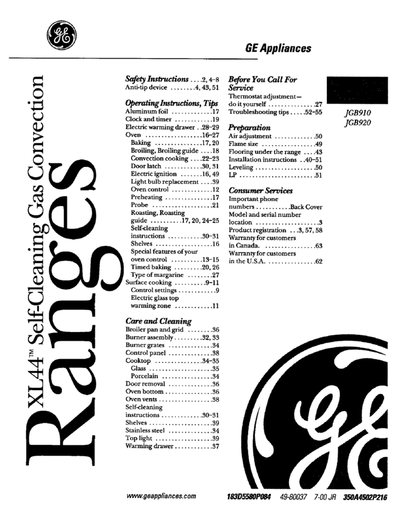 GE JGB910  and User manual