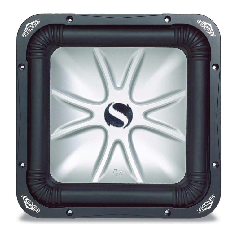 Kicker Solo-Baric L5 User manual