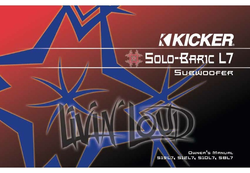 Kicker Solo-Baric S1L7 owner's manual