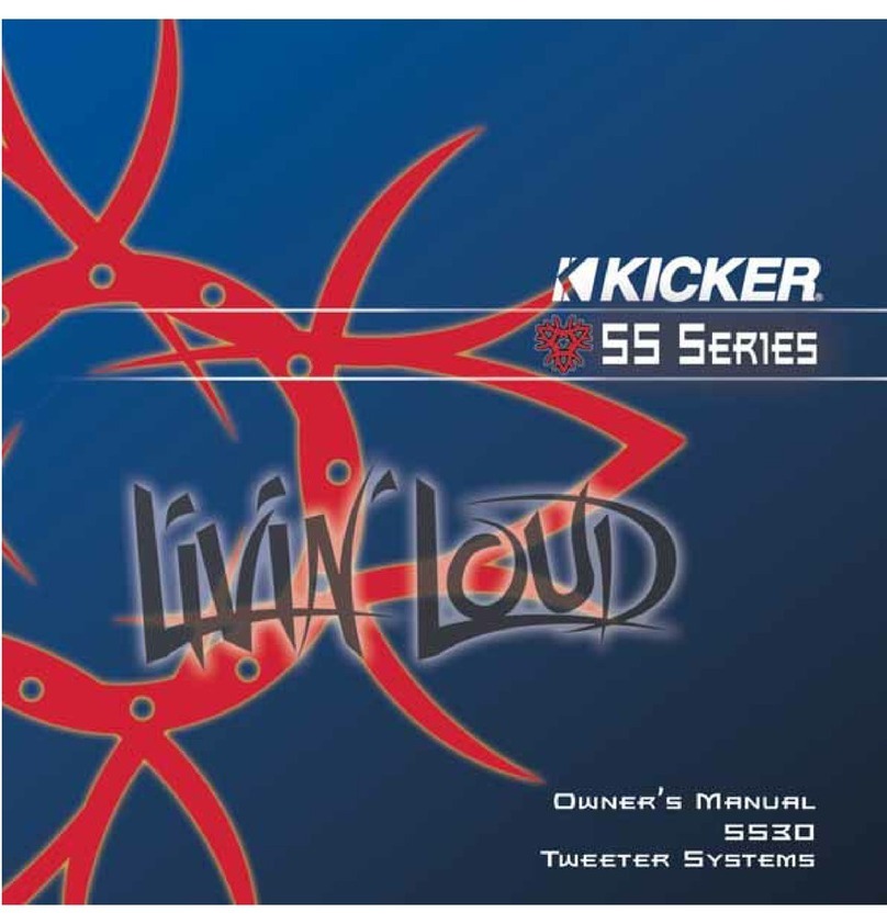 Kicker SS Series User manual