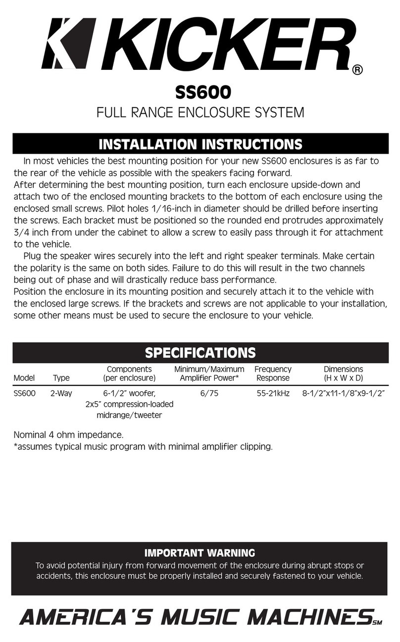 Kicker SS600 installation instructions