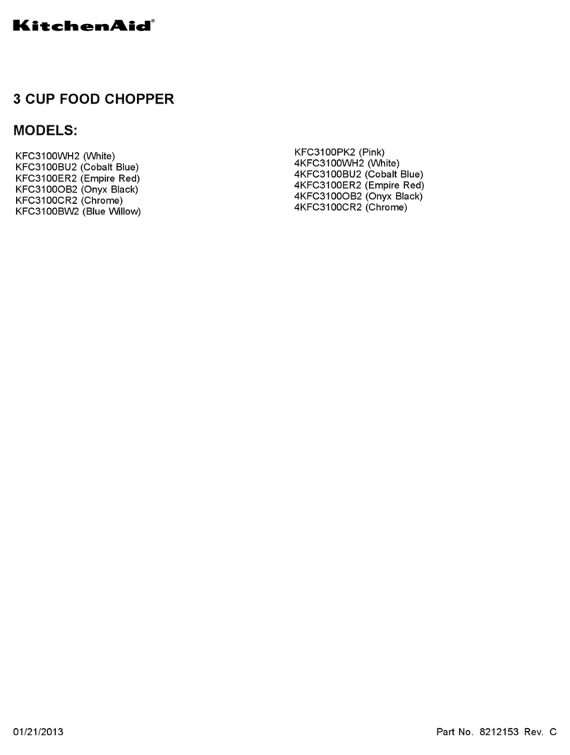 KitchenAid KFC3100WH2 User manual