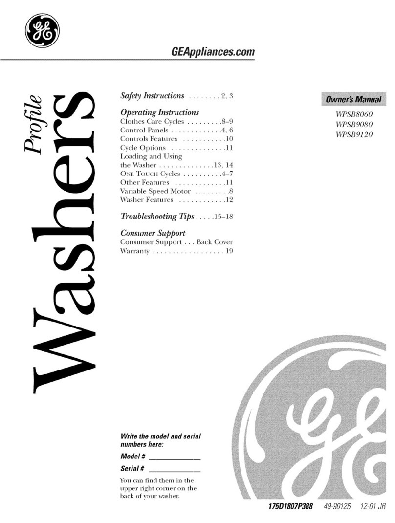 GE WPSB8060 User manual