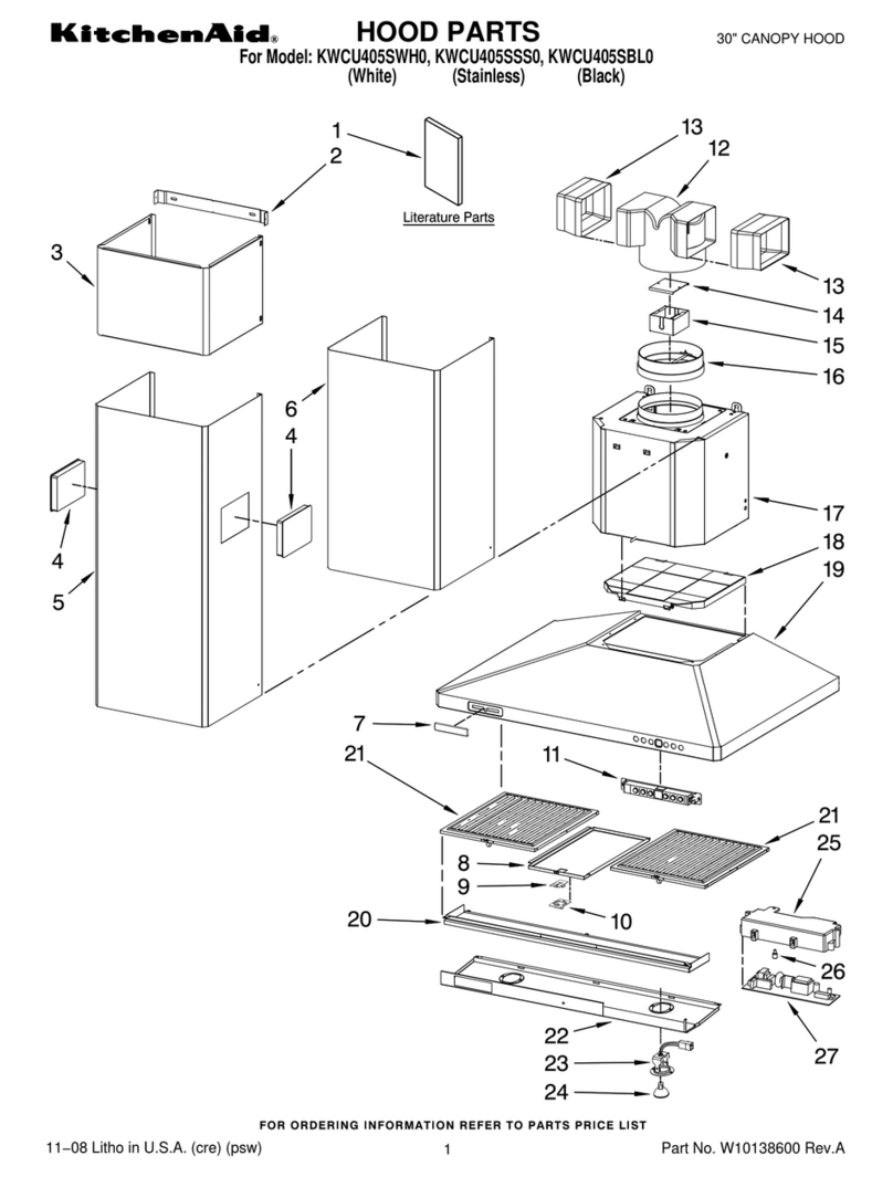 KitchenAid KWCU405SBL0 parts list