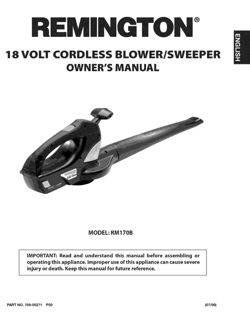 Remington RM170B owner's manual
