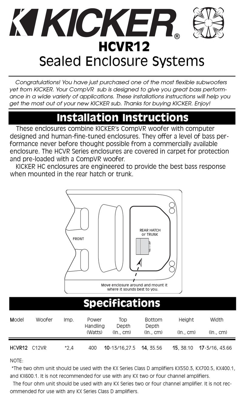Kicker HCVR12 User manual