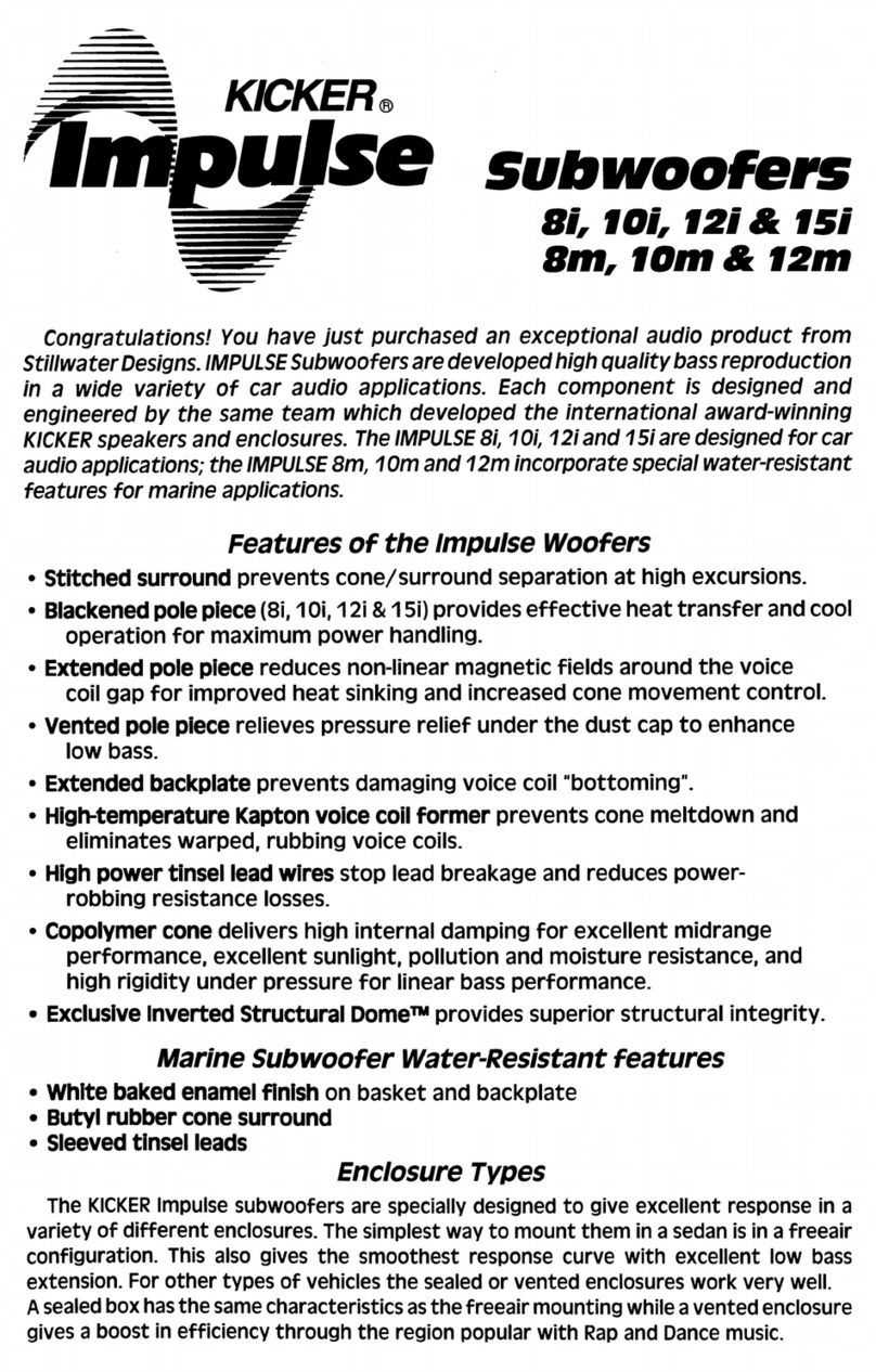 Kicker Impulse 10i User manual