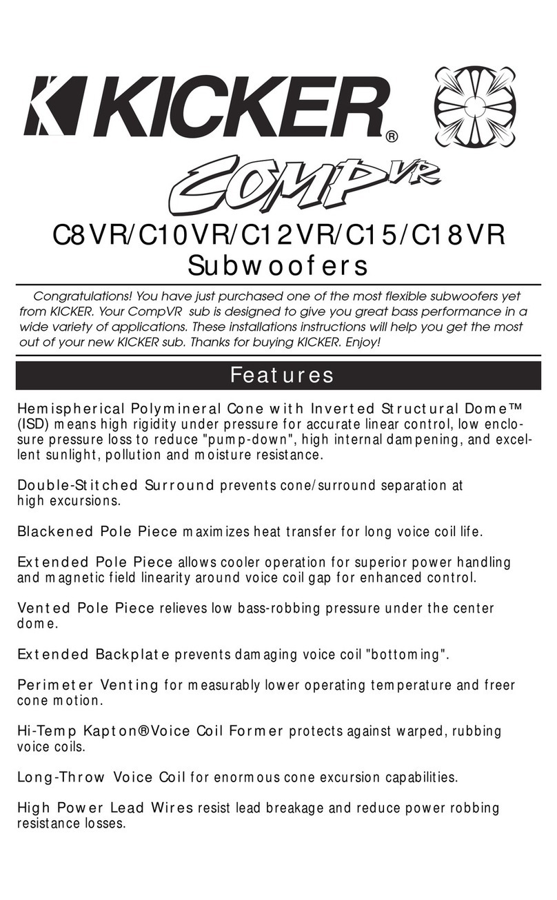 Kicker CompVR C8vr User manual