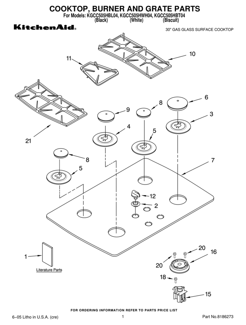 KitchenAid KGCC505HBL04 parts list