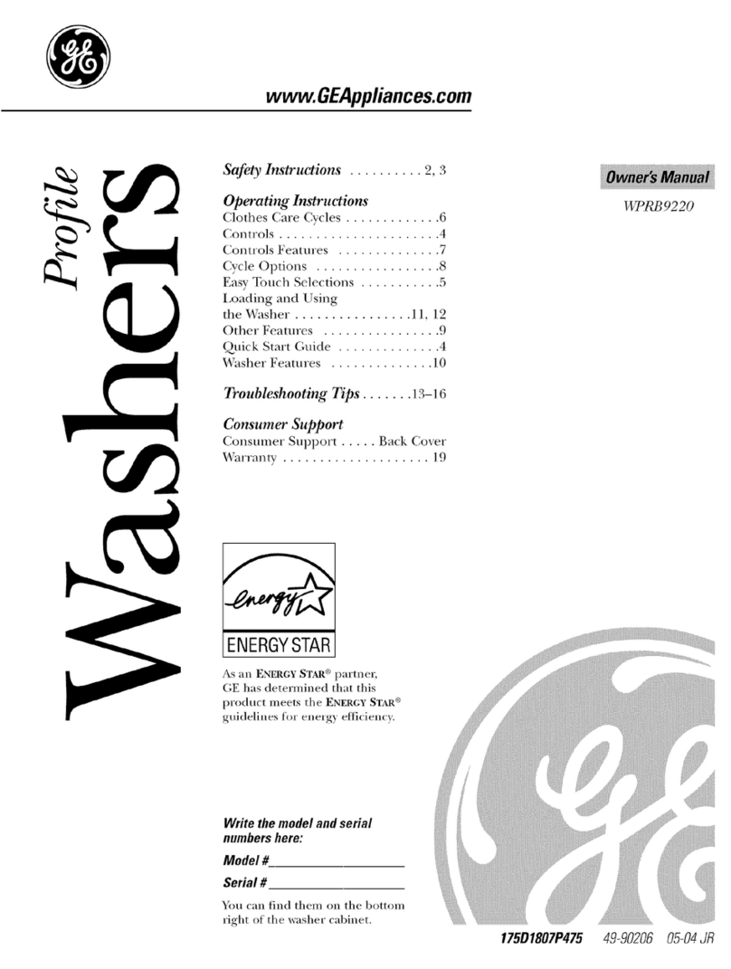 GE Profile WPRB9220 User manual